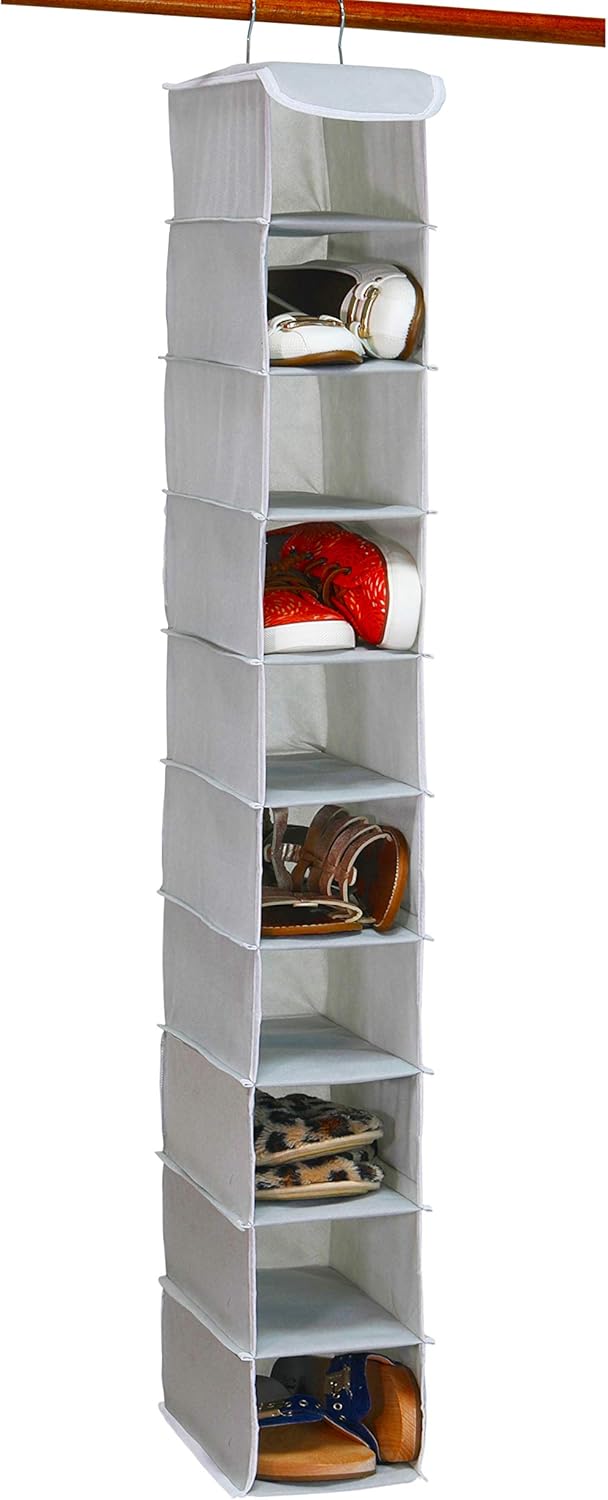 Simple Houseware 2 Pack 10 Shelves Hanging Organizer, Grey - Grand Goldman