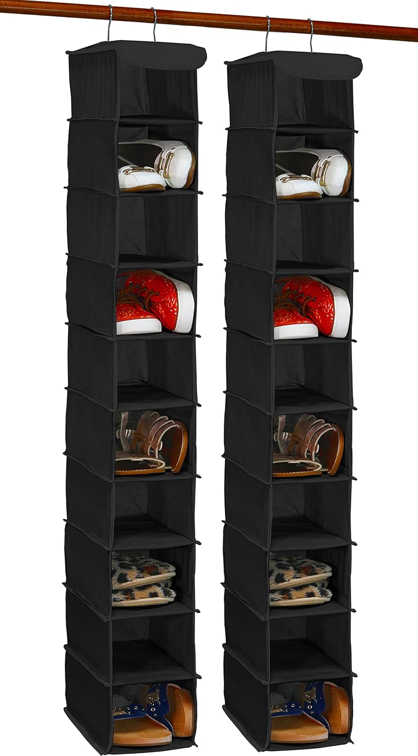 Simple Houseware 2 Pack 10 Shelves Hanging Organizer, Grey - Grand Goldman