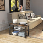 Simple Houseware Wood Top Shoe Storage Bench for Entryway, Rustic Brown - Grand Goldman