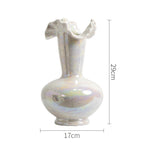 Simple Lace Vase Ceramic Flower Vessel - Grand Goldman