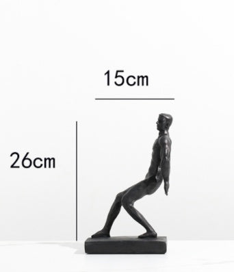 Simple Modern Abstract Athlete Sculpture Ornament - Grand Goldman