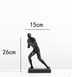 Simple Modern Abstract Athlete Sculpture Ornament - Grand Goldman