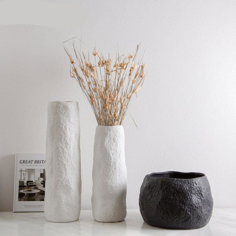 Simple Nordic Handmade Ceramic Creative Natural Vase - Grand Goldman