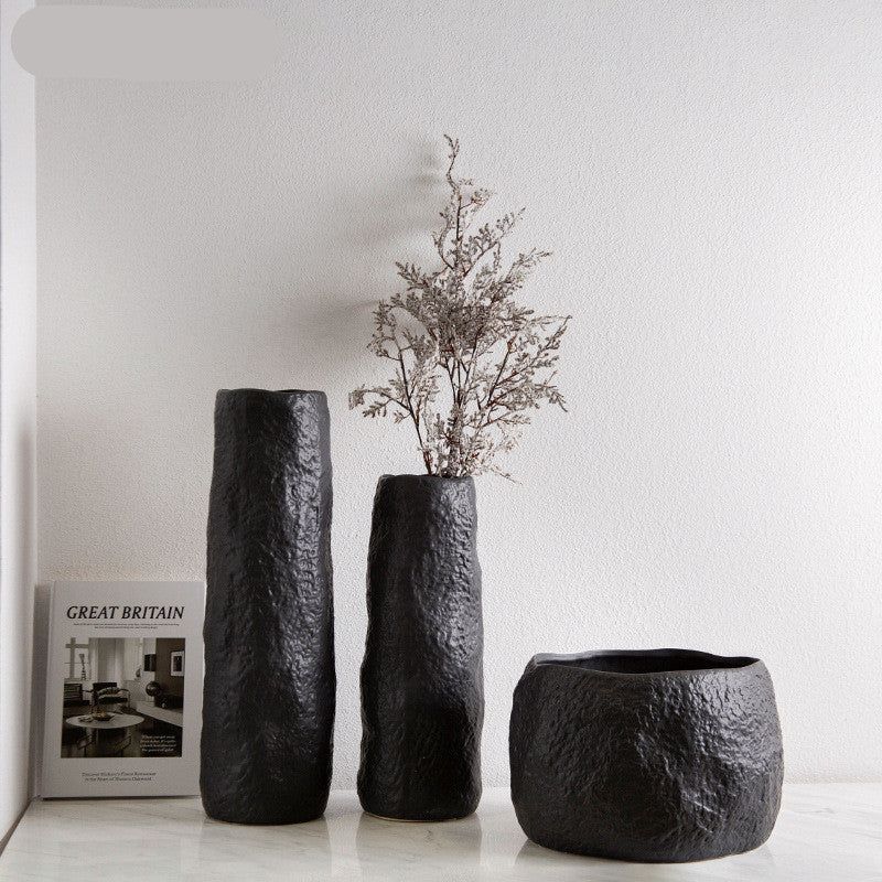 Simple Nordic Handmade Ceramic Creative Natural Vase - Grand Goldman