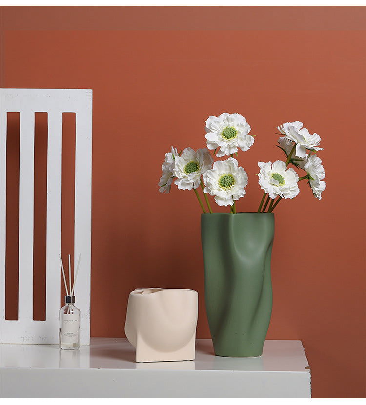 Simple Nordic Morandi Ceramic Vase Ornaments - Grand Goldman