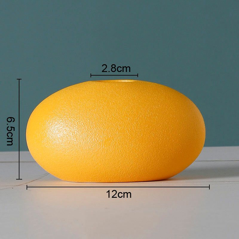 Simple Solid Color Ceramic Vases European Flower Arrangement Plant Pots - Grand Goldman