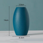 Simple Solid Color Ceramic Vases European Flower Arrangement Plant Pots - Grand Goldman