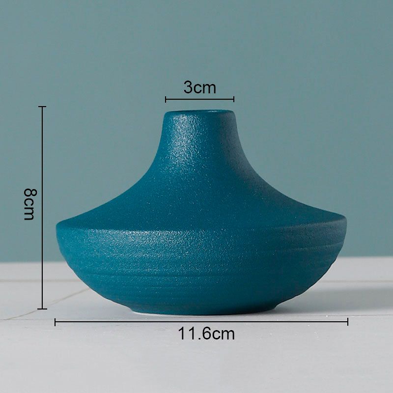 Simple Solid Color Ceramic Vases European Flower Arrangement Plant Pots - Grand Goldman