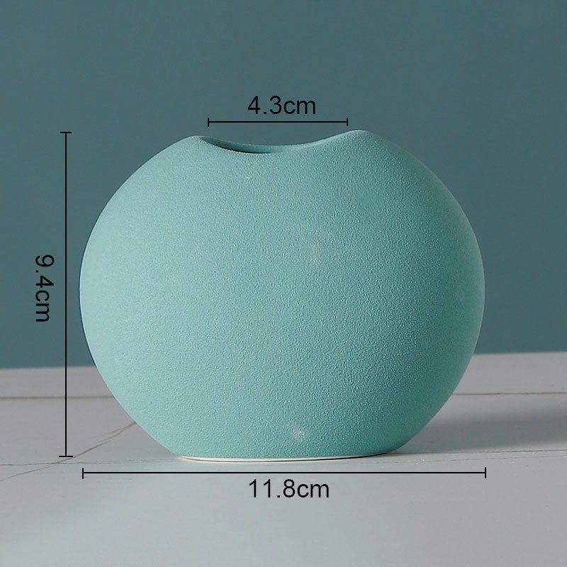 Simple Solid Color Ceramic Vases European Flower Arrangement Plant Pots - Grand Goldman