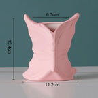 Simple Solid Color Ceramic Vases European Flower Arrangement Plant Pots - Grand Goldman