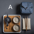 Simple Stoneware Tea Ceremony Office Kung Fu Tea Set - Grand Goldman