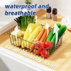 Simple Trending 6 Pack Large Wire Baskets for Organization, Metal Pantry Storage Baskets for Cabinet, Kitchen, Garage, Bathroom, Black - Grand Goldman