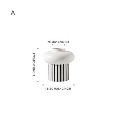 Simple semi - handmade ceramic vase - Grand Goldman