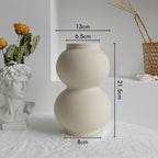 Simplicity Ceramic Vase Dry Flower Arrangement Home Decoration Ornament Living Room Display Art Vases - Grand Goldman
