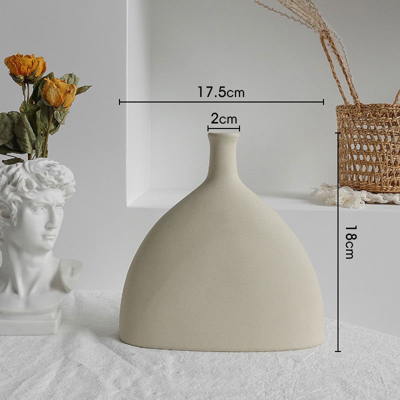 Simplicity Ceramic Vase Dry Flower Arrangement Home Decoration Ornament Living Room Display Art Vases - Grand Goldman