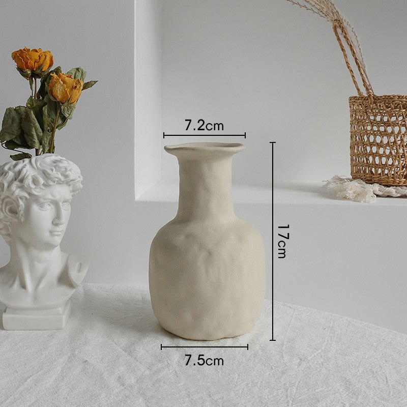 Simplicity Ceramic Vase Dry Flower Arrangement Home Decoration Ornament Living Room Display Art Vases - Grand Goldman
