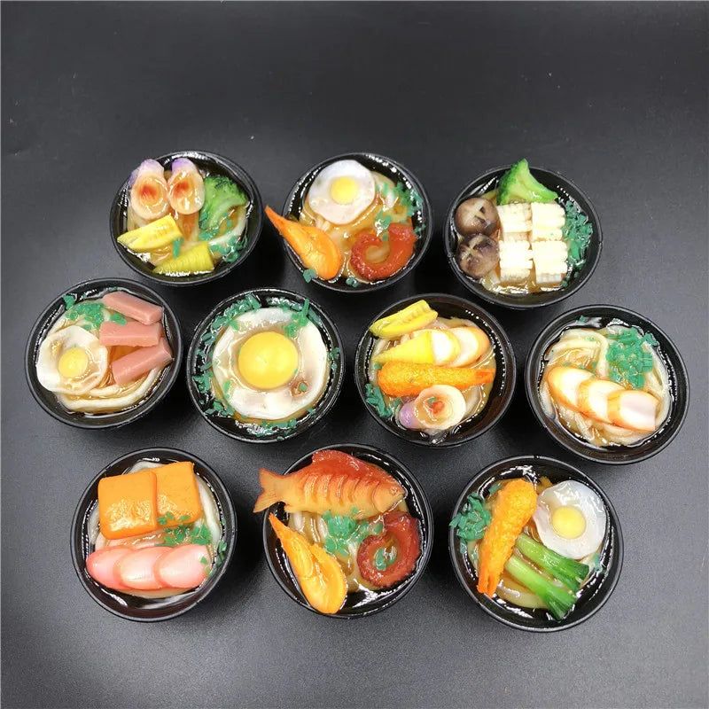 Simulation Food Refrigerator Stickers Japanese-Style Stretched Noodles 3D Magnetic Creative Foreign Trade Fridge Magnet Decor - Grand Goldman