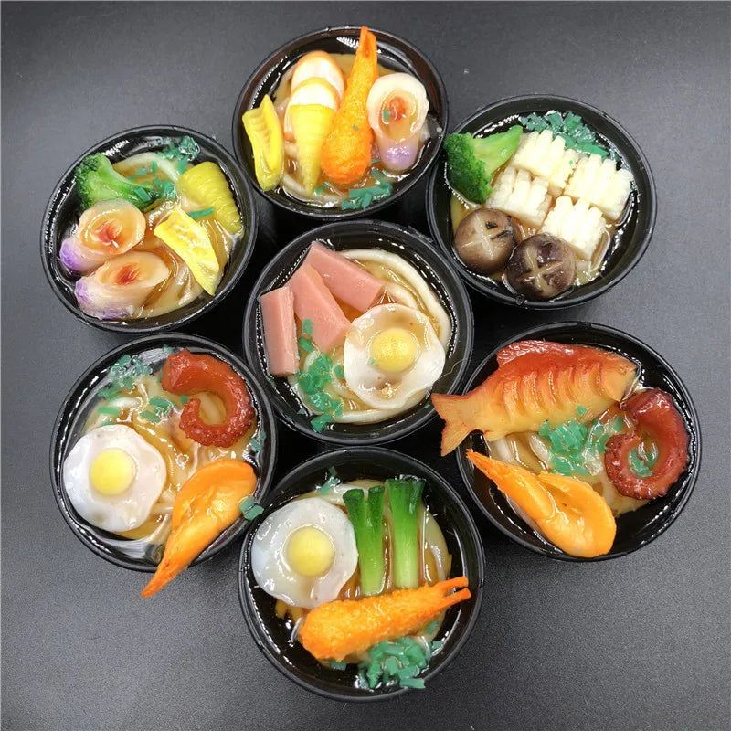 Simulation Food Refrigerator Stickers Japanese-Style Stretched Noodles 3D Magnetic Creative Foreign Trade Fridge Magnet Decor - Grand Goldman