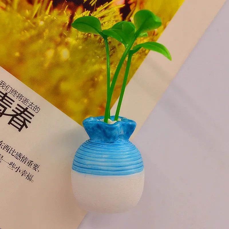 Simulation Vase Refrigerator Stickers Flower Pot Magnetic Stickers Decoration Crafts Gifts Fridge Magnet  Decorative Magnets - Grand Goldman