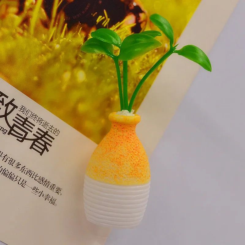 Simulation Vase Refrigerator Stickers Flower Pot Magnetic Stickers Decoration Crafts Gifts Fridge Magnet  Decorative Magnets - Grand Goldman