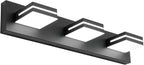 SineRise LED Modern Bathroom Vanity Light Fixtures (3-Light, 24-Inch), Matte Black Modern Acrylic Bathroom Wall Lighting Fixtures Over Mirror (Cool White 6000K) - Grand Goldman