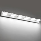 SineRise LED Modern Bathroom Vanity Light Fixtures (3-Light, 24-Inch), Matte Black Modern Acrylic Bathroom Wall Lighting Fixtures Over Mirror (Cool White 6000K) - Grand Goldman