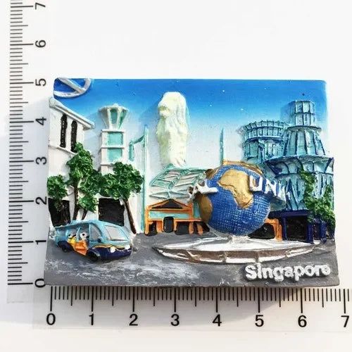 Singapore Fridge Magnet Souvenirs Attractions Punch Merlion 3d Tourist  Fluorescent Magnetic Fridge Stickers Collection Gifts - Grand Goldman