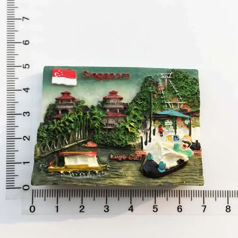 Singapore Fridge Magnet Souvenirs Attractions Punch Merlion 3d Tourist  Fluorescent Magnetic Fridge Stickers Collection Gifts - Grand Goldman
