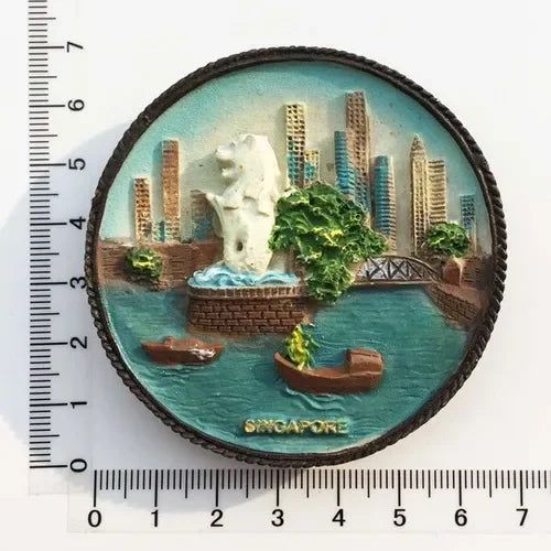 Singapore Fridge Magnet Souvenirs Attractions Punch Merlion 3d Tourist  Fluorescent Magnetic Fridge Stickers Collection Gifts - Grand Goldman