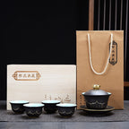 Single Ceramic Large Master Cup Kung Fu Tea Set - Grand Goldman