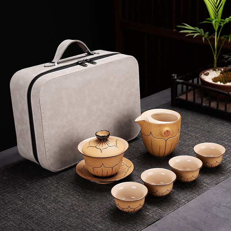 Single Ceramic Large Master Cup Kung Fu Tea Set - Grand Goldman