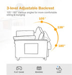 Sleeper Sofa Bed, 3-in-1 Velvet Pull Out Couch with Armrests, Storage Pockets and 2 Pillows, Adjustable Backrest, Sofa Bed Couch for Living Room, Bedroom(Black) - Grand Goldman