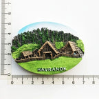 Slovak Fridge Magnets Capital Bratislava Slovakia Landmark Tourist Attractions Decorative Crafts Magnetic refrigerator sticker - Grand Goldman