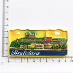 Slovak Fridge Magnets Capital Bratislava Slovakia Landmark Tourist Attractions Decorative Crafts Magnetic refrigerator sticker - Grand Goldman