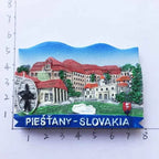 Slovak Fridge Magnets Capital Bratislava Slovakia Landmark Tourist Attractions Decorative Crafts Magnetic refrigerator sticker - Grand Goldman
