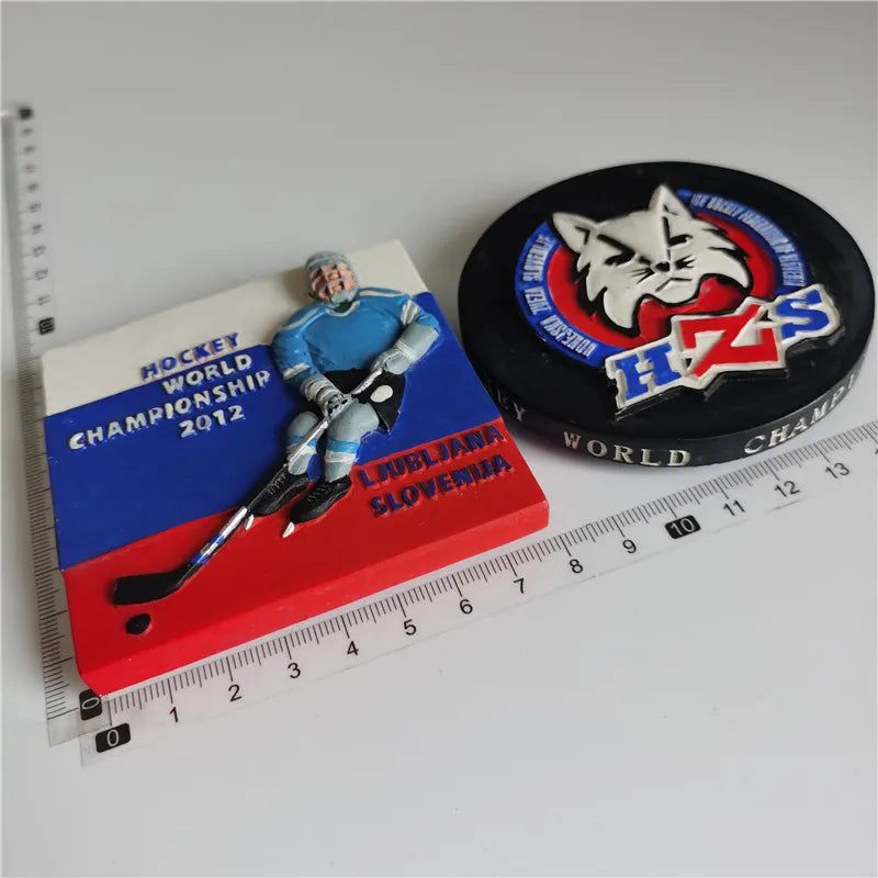 Slovenia Ljubljana Fridge Magnets European Travel Souvenir Magnetic Refrigerator Stick Ice Hockey World Championship Gifts - Grand Goldman