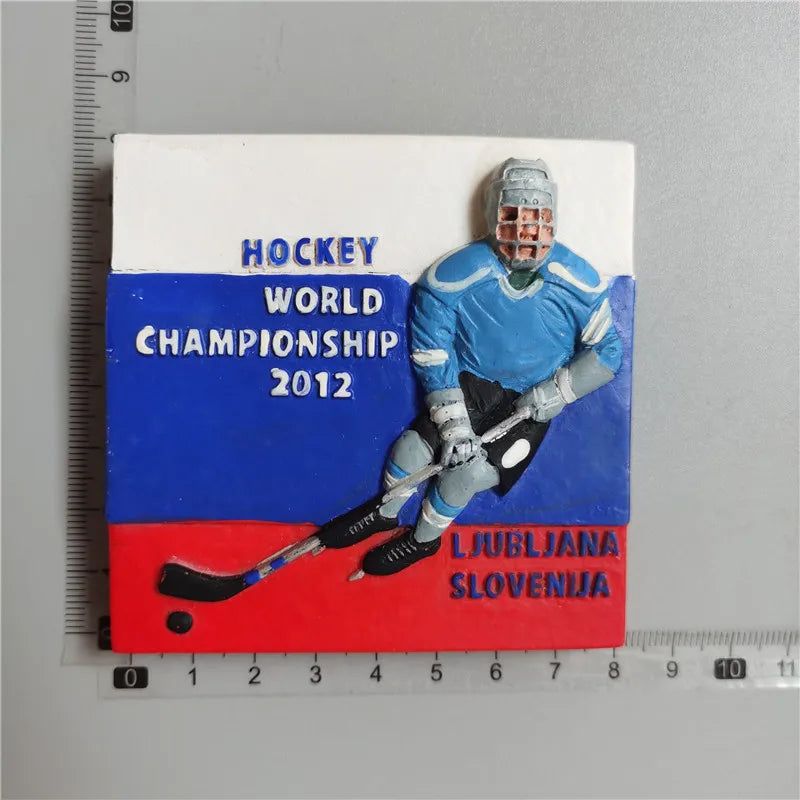 Slovenia Ljubljana Fridge Magnets European Travel Souvenir Magnetic Refrigerator Stick Ice Hockey World Championship Gifts - Grand Goldman