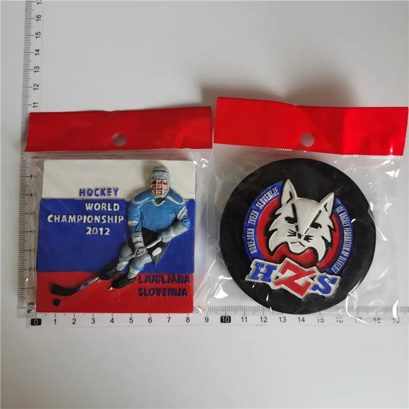 Slovenia Ljubljana Fridge Magnets European Travel Souvenir Magnetic Refrigerator Stick Ice Hockey World Championship Gifts - Grand Goldman