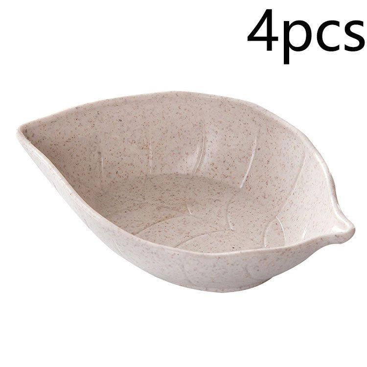 Small Straw Leaves Saucer Creative Snacks Plate Japanese Style Tableware Vinegar Dish - Grand Goldman