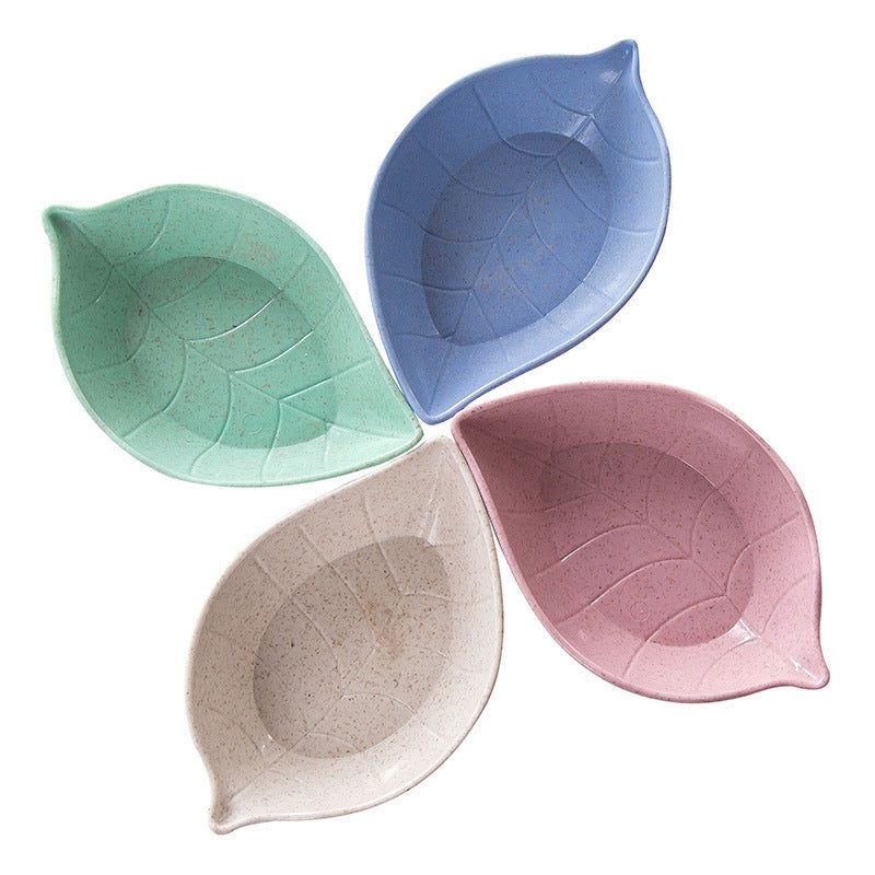 Small Straw Leaves Saucer Creative Snacks Plate Japanese Style Tableware Vinegar Dish - Grand Goldman