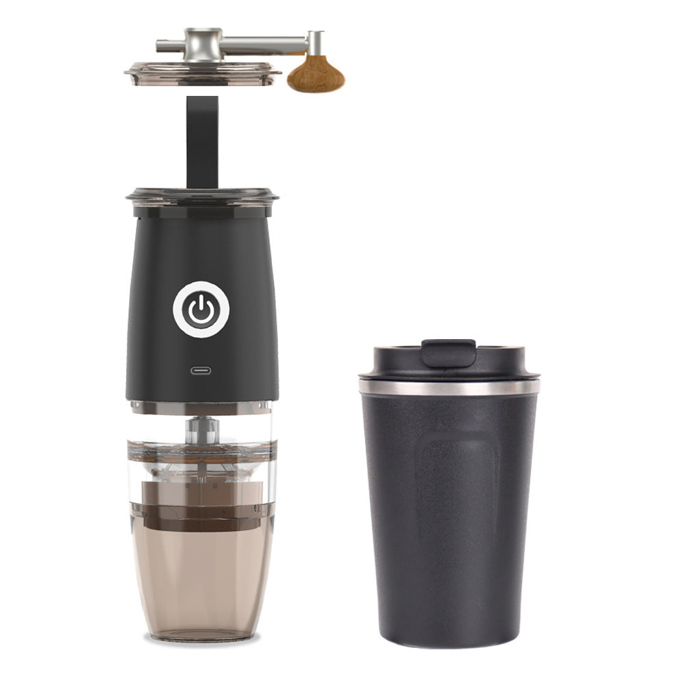 Small Coffee Machine Portable Coffee Bean Grinder USB Electric Manual Integrated - Grand Goldman