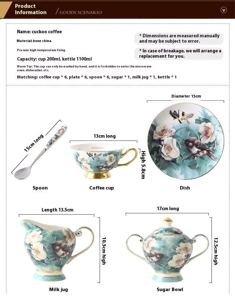 Small Exquisite Bone China Coffee Set Cup And Saucer Suit - Grand Goldman