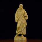 Small Leaf Boxwood Carving Jesus Ornaments Chinese Style Wood - Grand Goldman