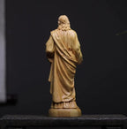 Small Leaf Boxwood Carving Jesus Ornaments Chinese Style Wood - Grand Goldman
