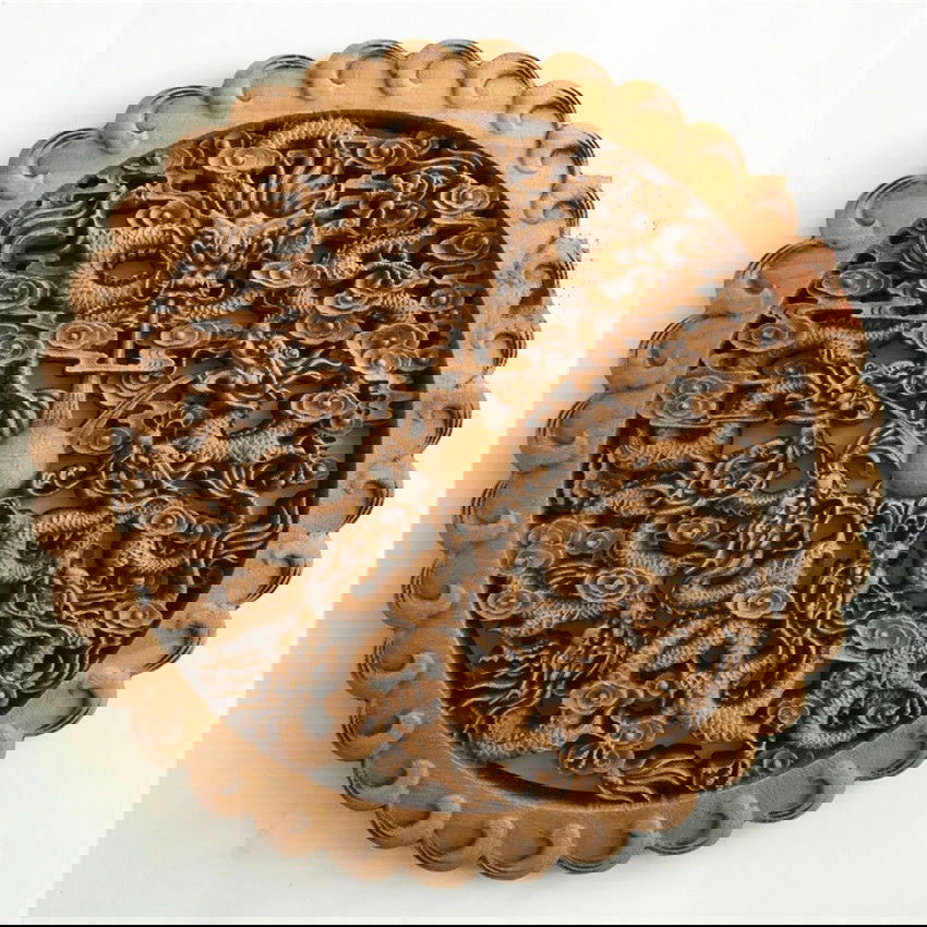 Small Pendant Ornaments Camphor Solid Wood Hollow Carving - Grand Goldman