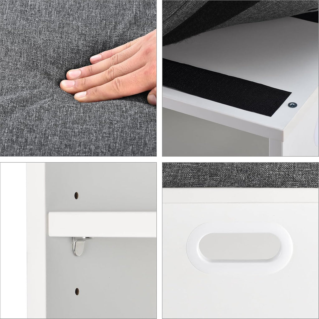 Small Shoe Bench for Entryway Shoe Bench with Cushion Shoe Bench with Storage and Seating,Small Bench Seat Entryway Shoe Rack with Bench,Small Shoe Bench Entryway Shoe Bench Small White - Grand Goldman