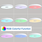 Smart Waterproof LED Ceiling Light Fixture,with Bluetooth Speaker,11 Inch,18 watt, 2700K-6500K Dimmable Music Lamp,RGB Color Changing Light with Remote Control,for Bathroom,Shower,Bedroom - Grand Goldman