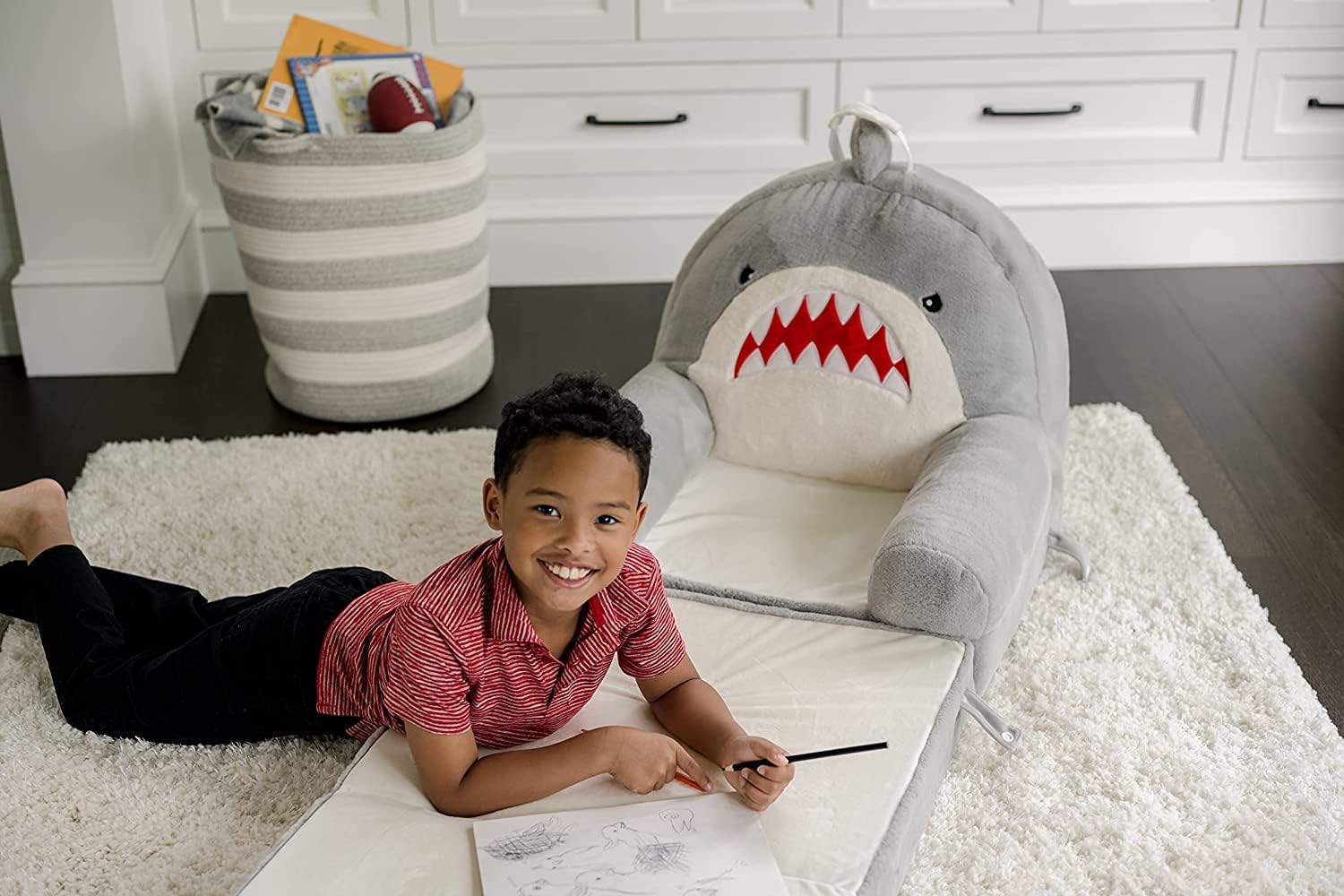 Soft Landing - Elite Seats - Premium Character Sofa Seat & Transformable Fold-Out Lounger with Carrying Handle – Dino - Grand Goldman