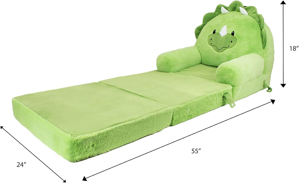 Soft Landing - Elite Seats - Premium Character Sofa Seat & Transformable Fold-Out Lounger with Carrying Handle – Dino - Grand Goldman