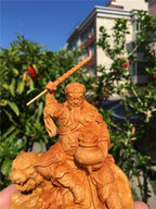 Solid Wood Carving Zhao Gongming Ornaments Handicraft - Grand Goldman